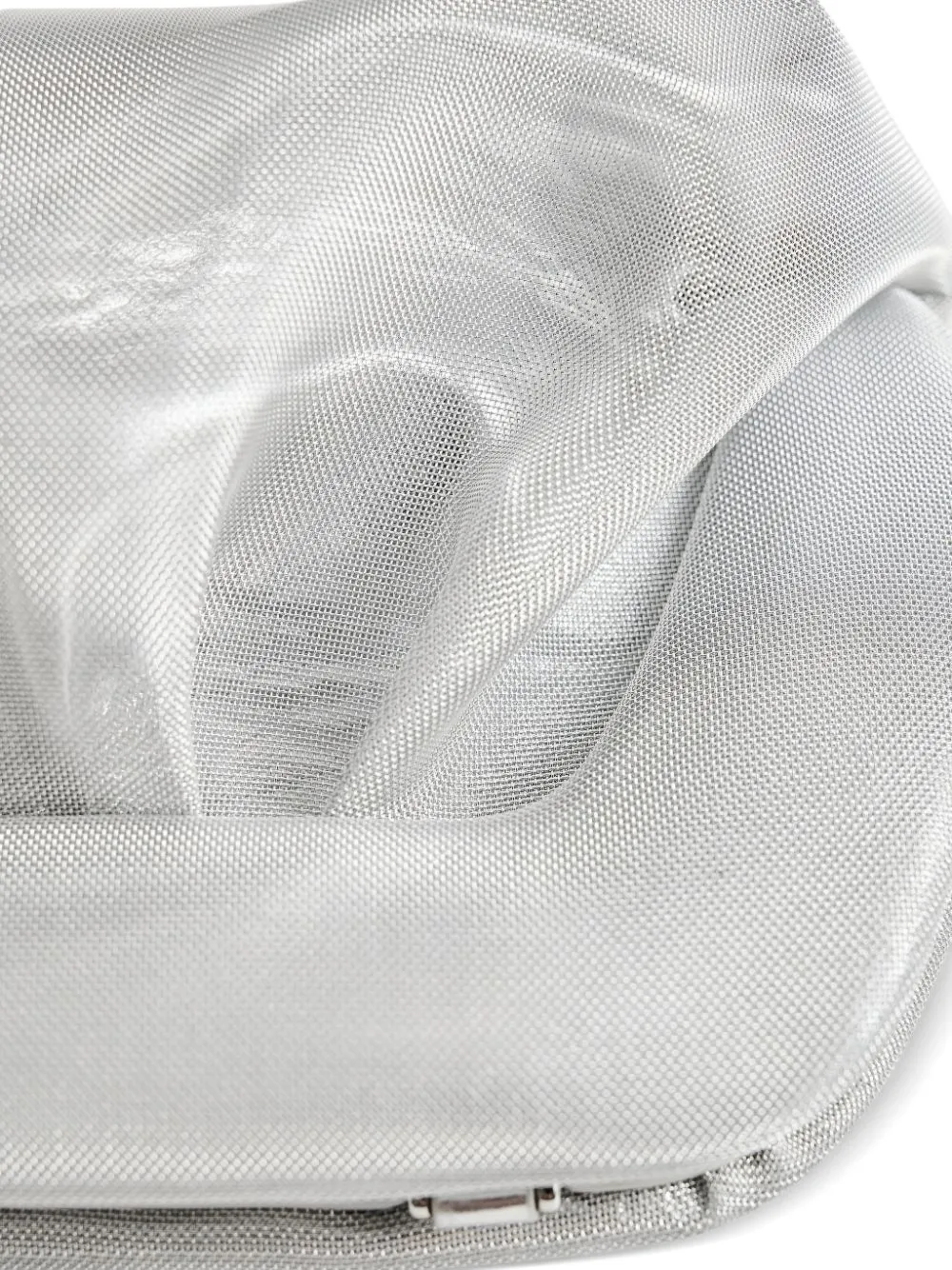Themoirè Clutch met ruches Zilver