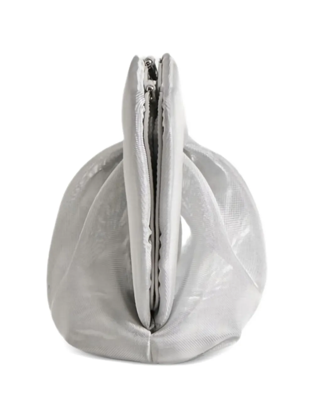 Themoirè Clutch met ruches Zilver