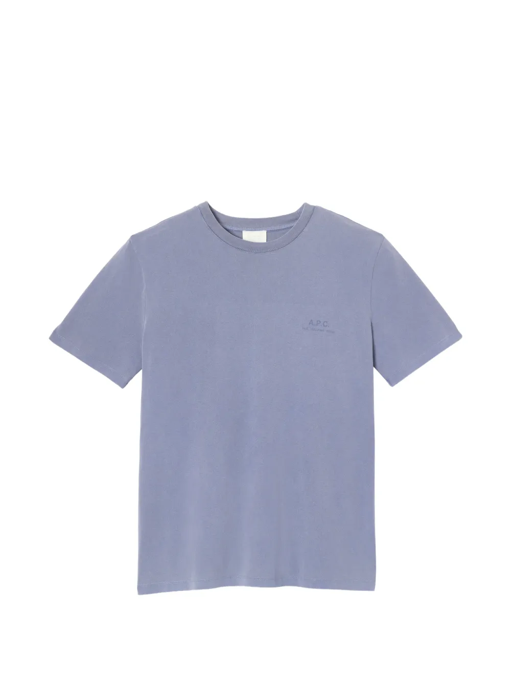 A.P.C. تيشيرت بأكمام قصيرة وطبعة شعار الماركة | أزرق | Image 1