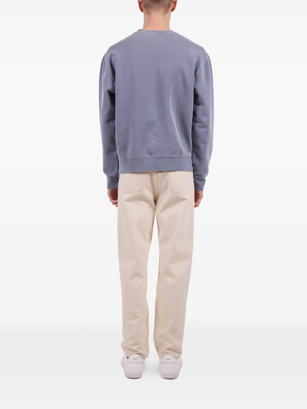 A.P.C. Sweater met logoprint Blauw