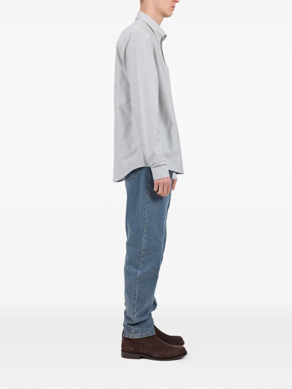 A.P.C. Gestreept overhemd Blauw