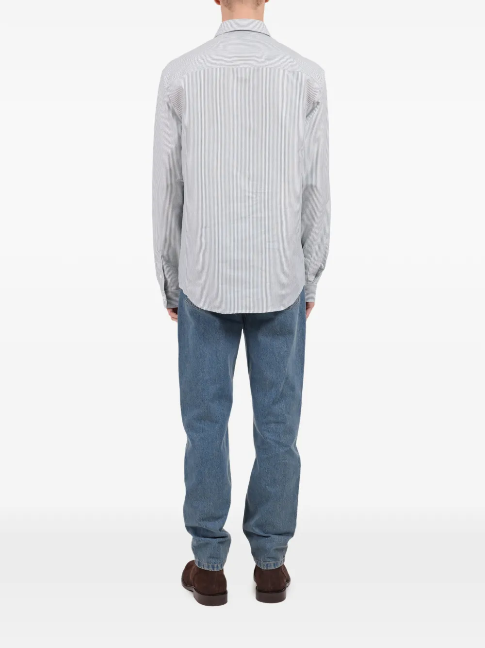 A.P.C. Gestreept overhemd Blauw