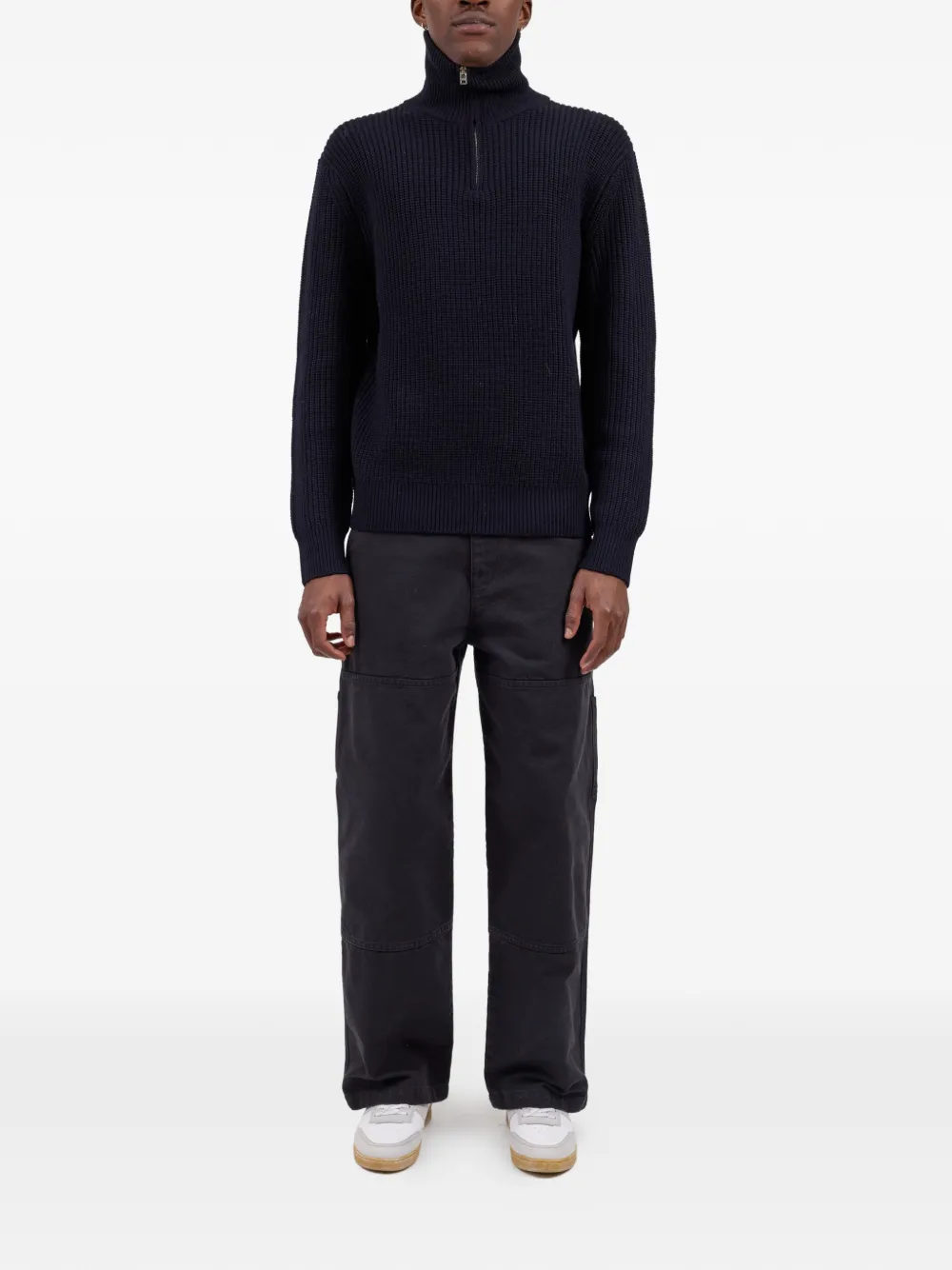 A.P.C. Ribgebreide trui Blauw