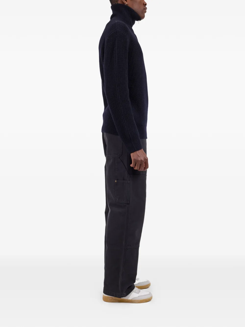 A.P.C. Ribgebreide trui Blauw
