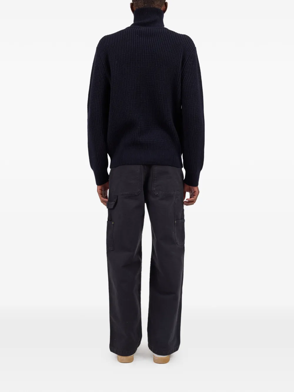A.P.C. Ribgebreide trui Blauw