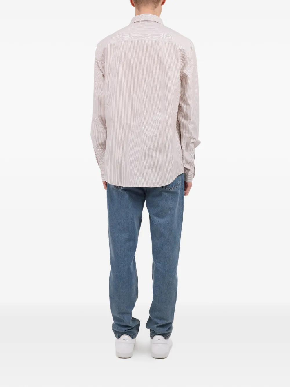 A.P.C. Gestreept overhemd Beige