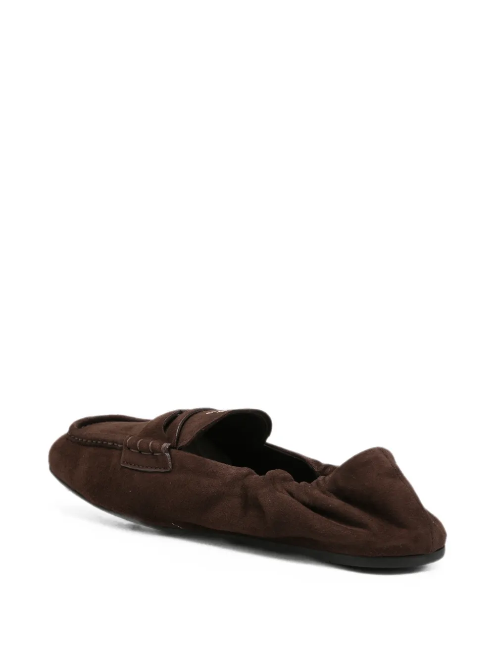 Miu logo-embossed elasticated loafers Bruin