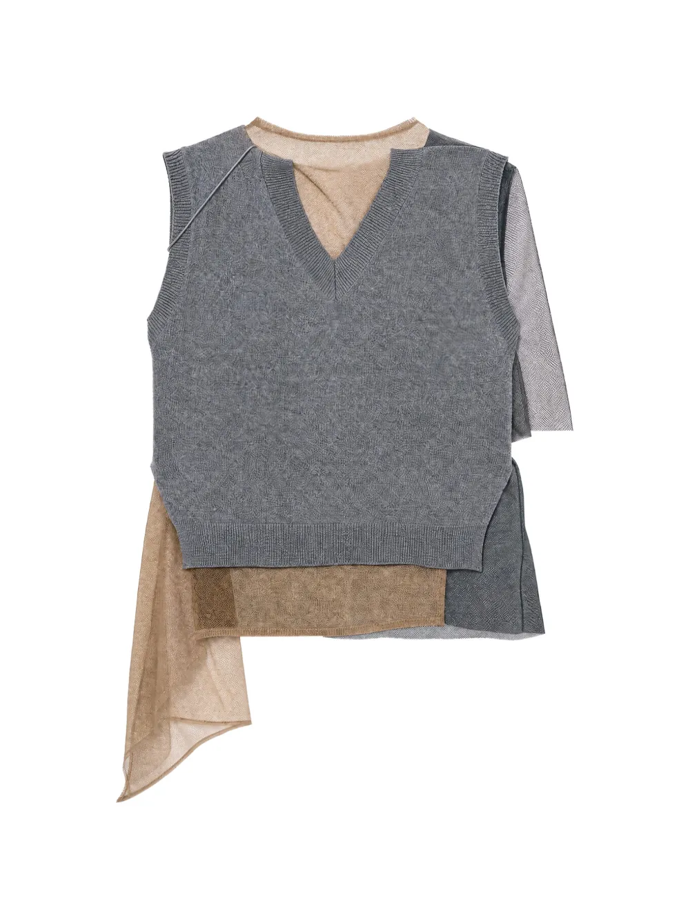 Magliano Romanticone layered V-neck top - Grigio