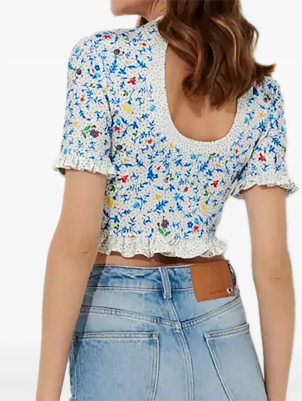 Rabanne Blouse met bloemenprint Wit