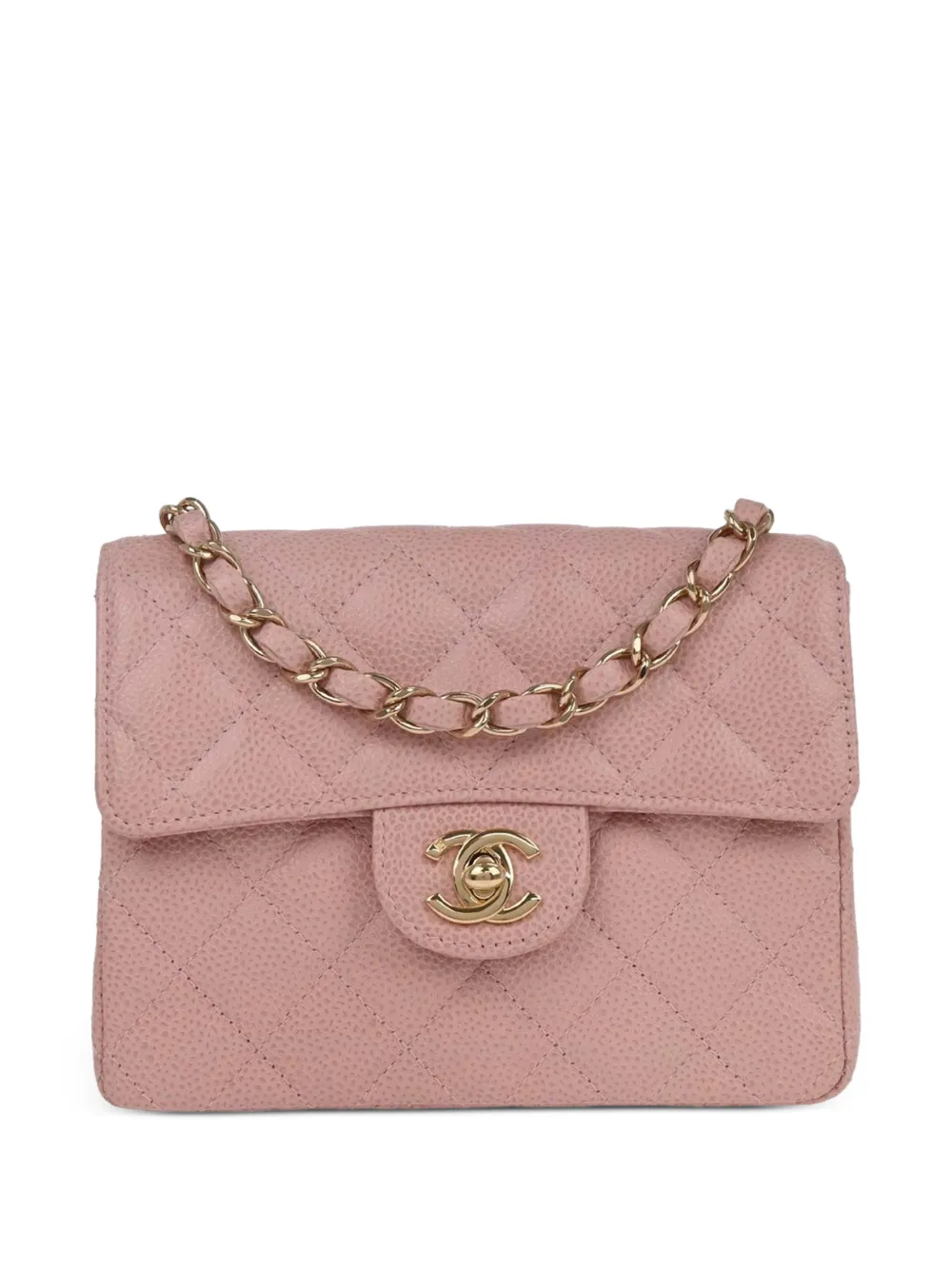CHANEL Pre-Owned 2003 mini Classic Square Flap CC turn-lock crossbody bag - Rosa