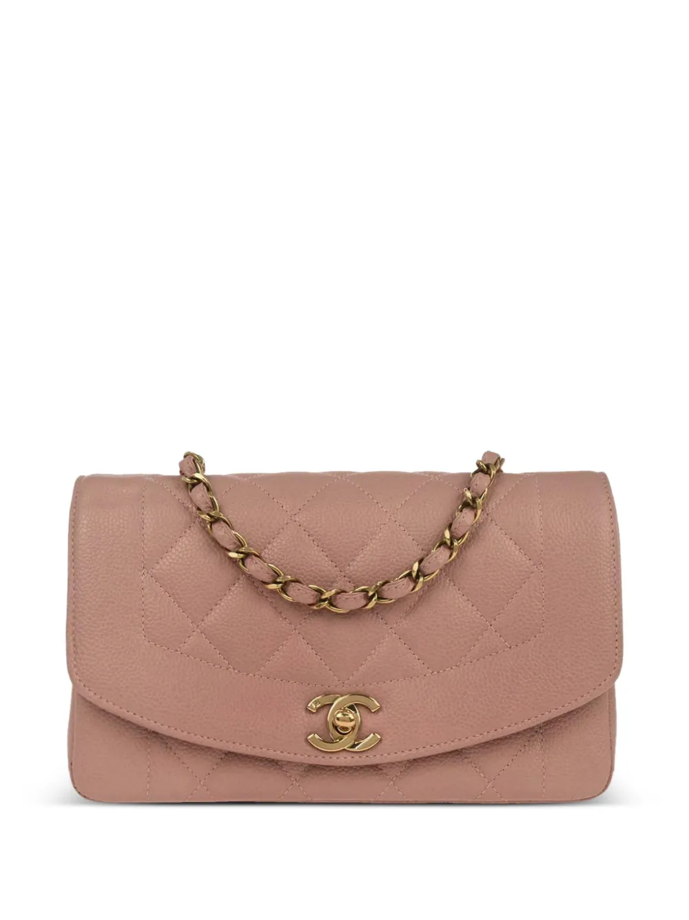 CHANEL Pre-Owned 1994-1996 Diana Caviar-leather shoulder bag - Pink