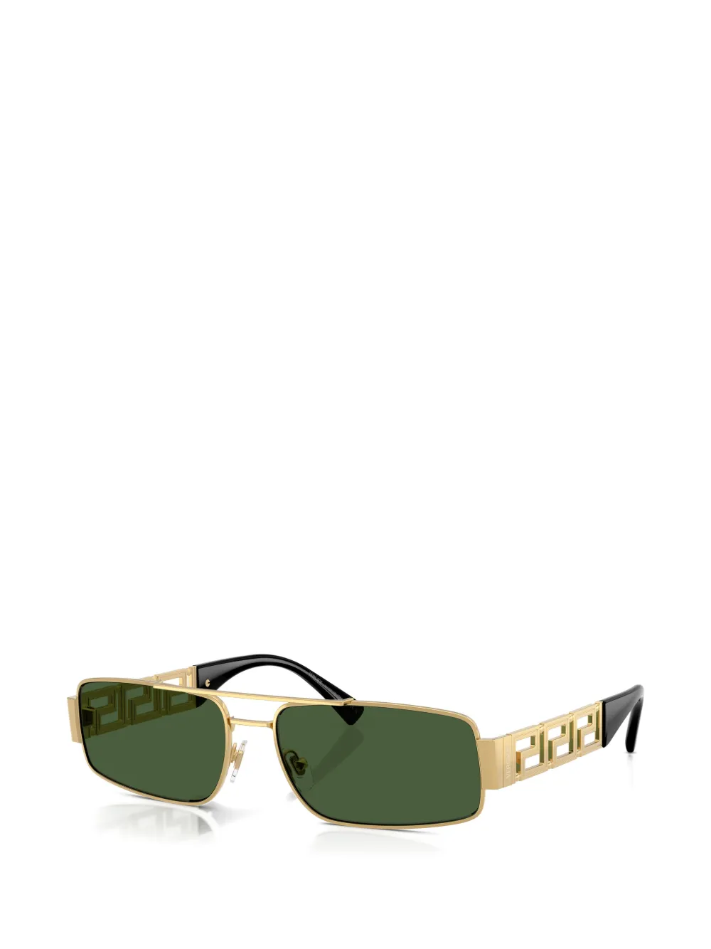 Versace Eyewear Greca rectangle-frame sunglasses - Oro