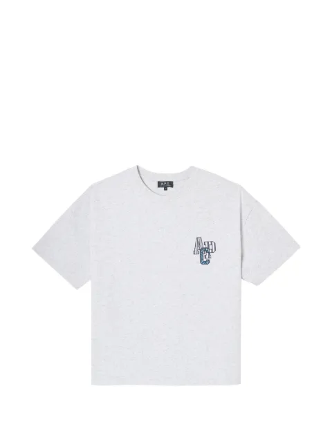 A.P.C. playera manga corta con logo bordado