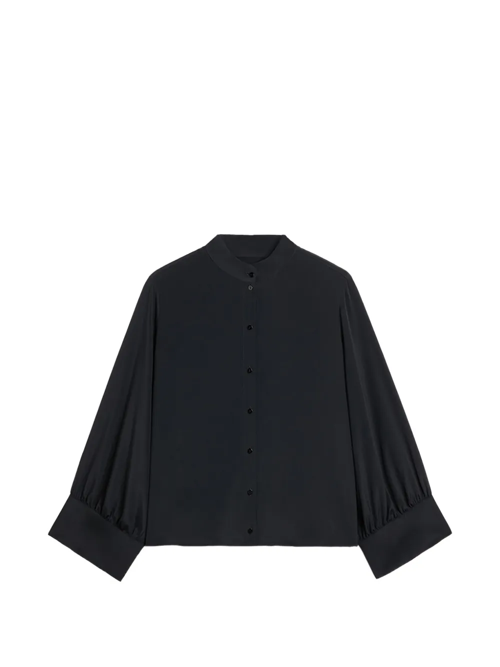 MOMONÌ Franklin gathered-sleeve shirt - Black