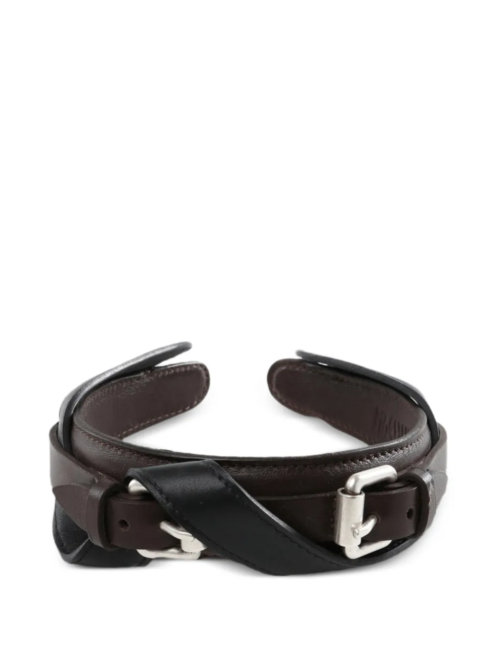 Magliano Mess Cerchietto leather headband - Marrone