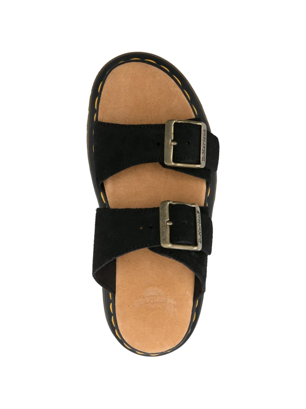Dr Martens Josef platte sandalen met gespsluiting Zwart