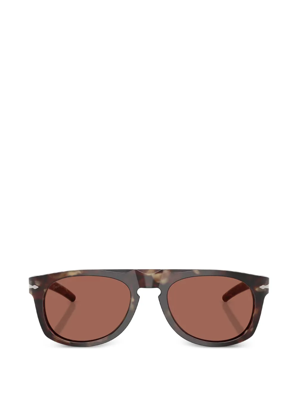 Persol x Cassina tortoiseshell-effect rectangle-frame sunglasses - Marrone