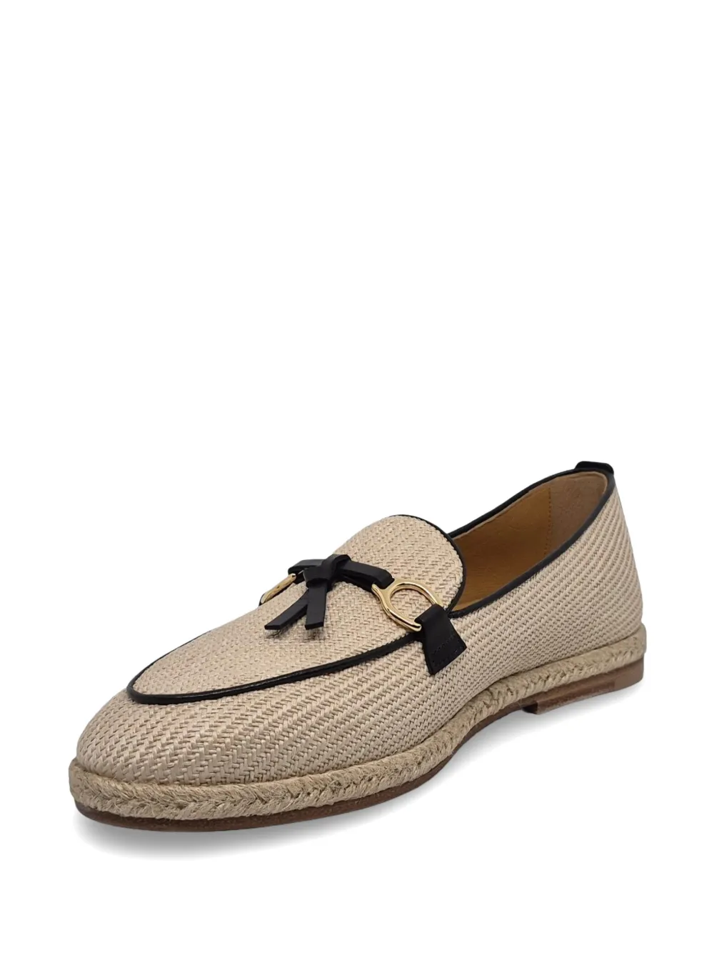 Henderson Baracco Talia woven tassel loafers Beige