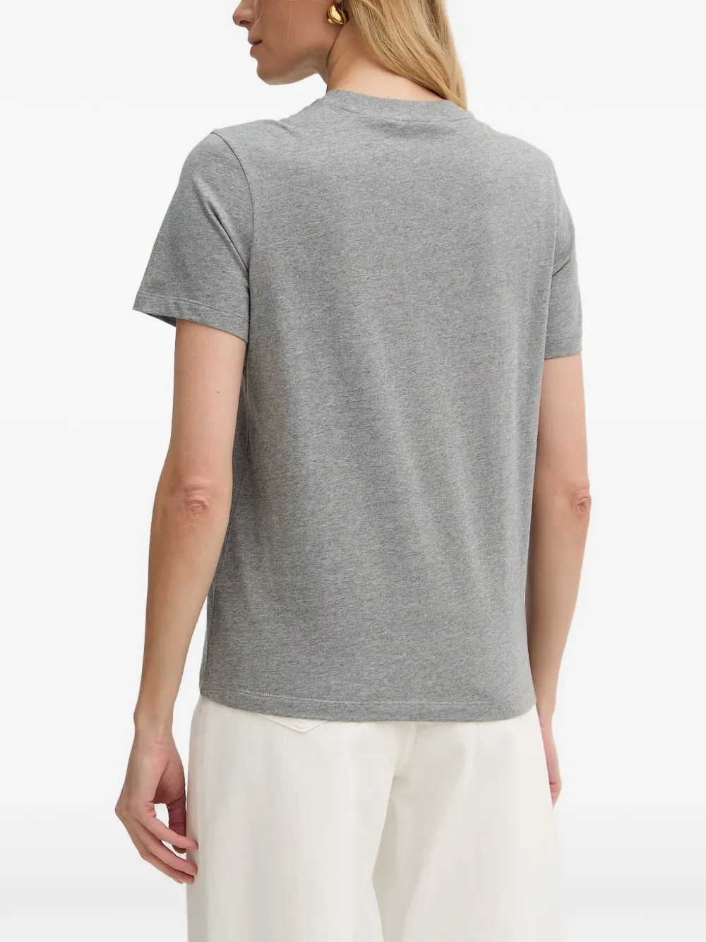 Karl Lagerfeld T-shirt met geborduurd logo Grijs