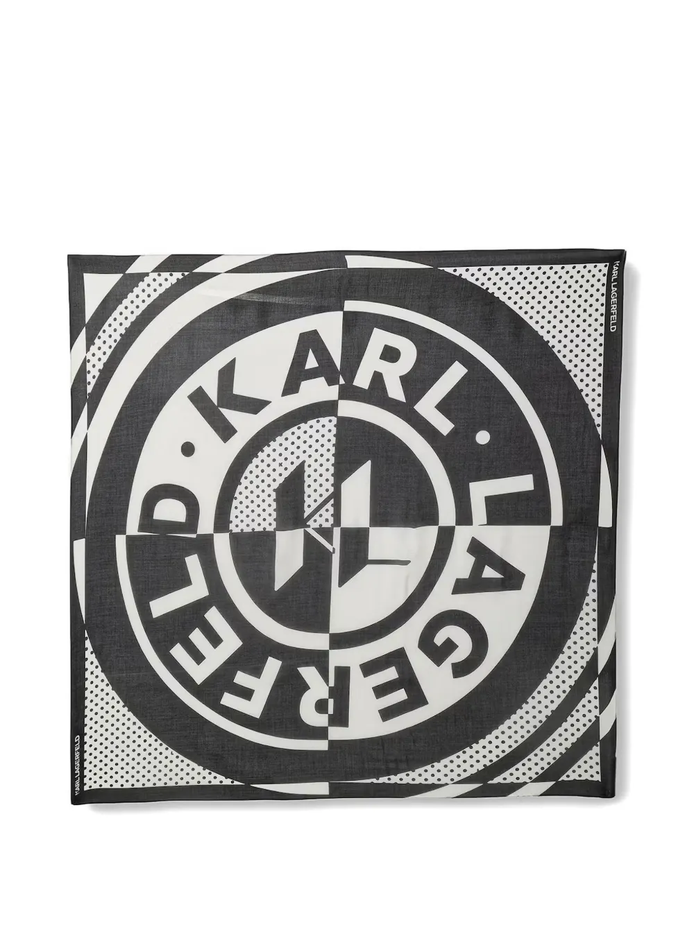 Karl Lagerfeld logo-print scarf - Nero