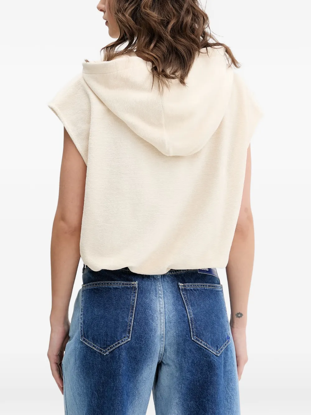 Karl Lagerfeld Jeans Hoodie met logoprint Beige