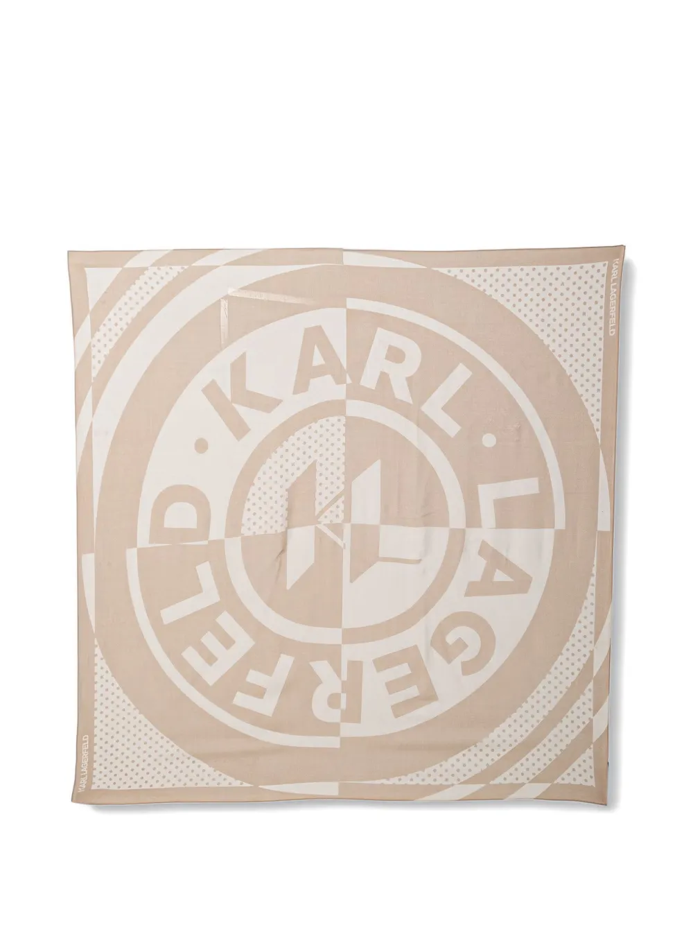 Karl Lagerfeld logo-print scarf - Toni neutri