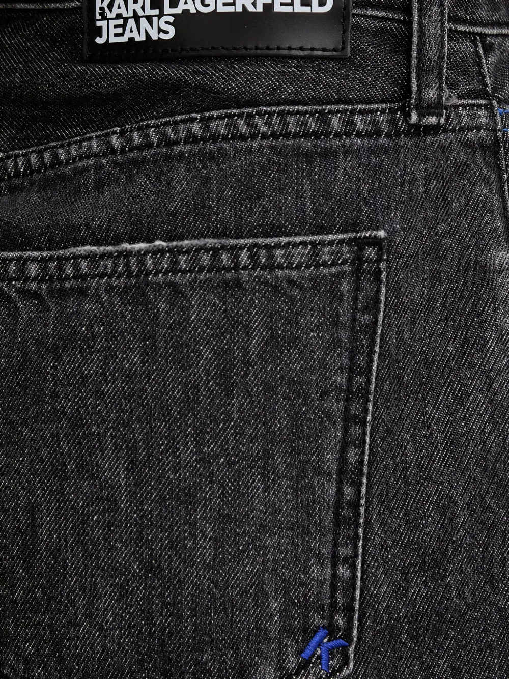 Karl Lagerfeld Jeans Spijkershorts met logopatch Grijs