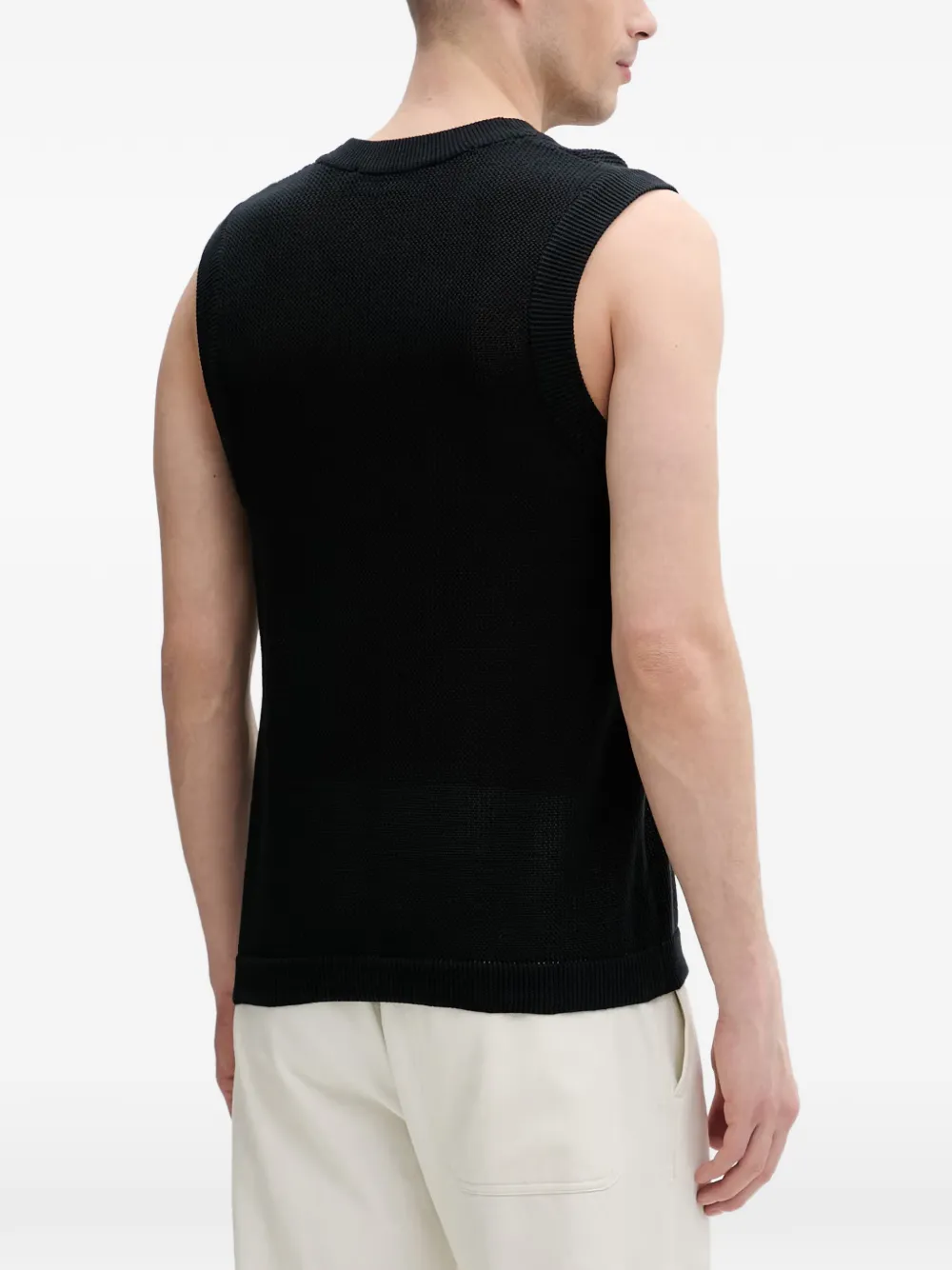 Karl Lagerfeld Jeans Gilet met geborduurd logo Zwart