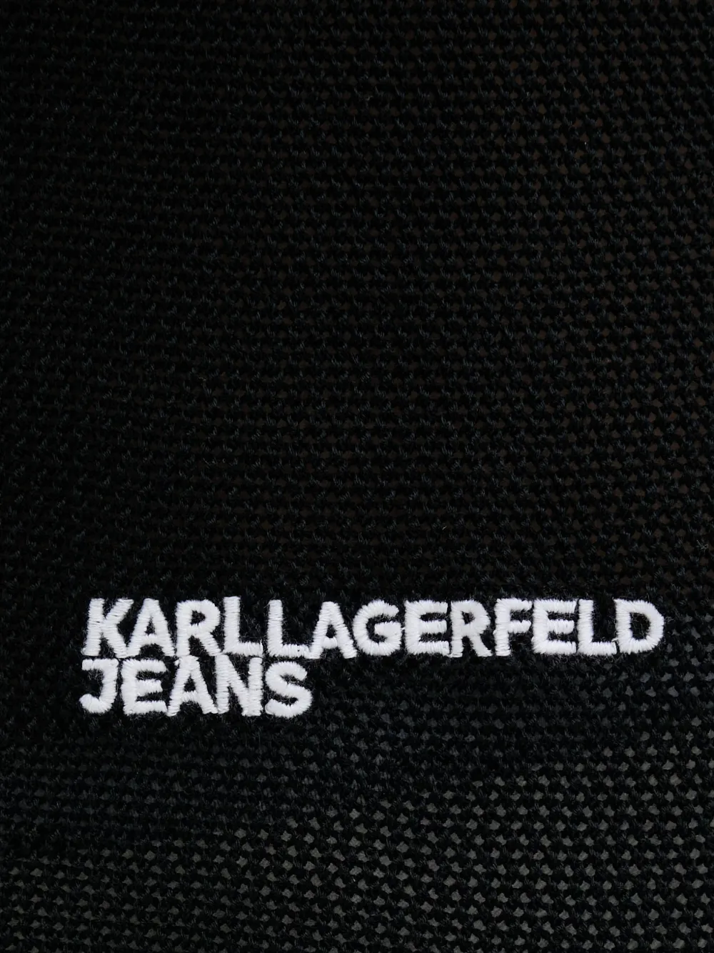 Karl Lagerfeld Jeans Gilet met geborduurd logo Zwart