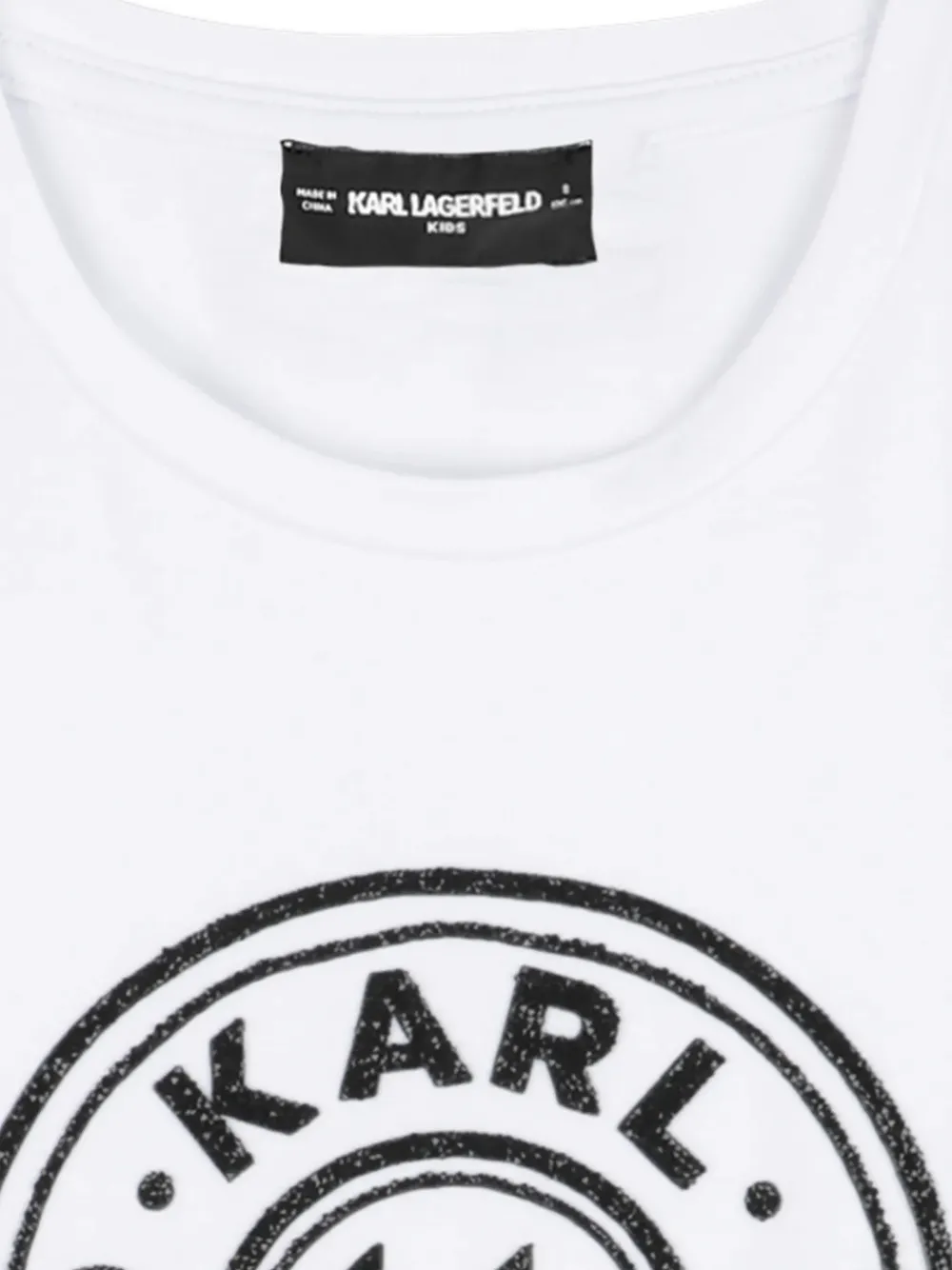 Karl Lagerfeld Kids T-shirt met lange mouwen en logo-print Wit