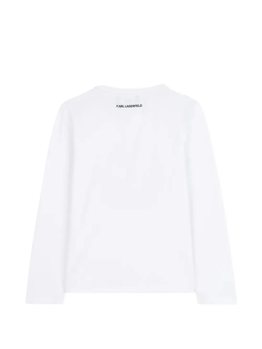 Karl Lagerfeld Kids T-shirt met lange mouwen en logo-print Wit