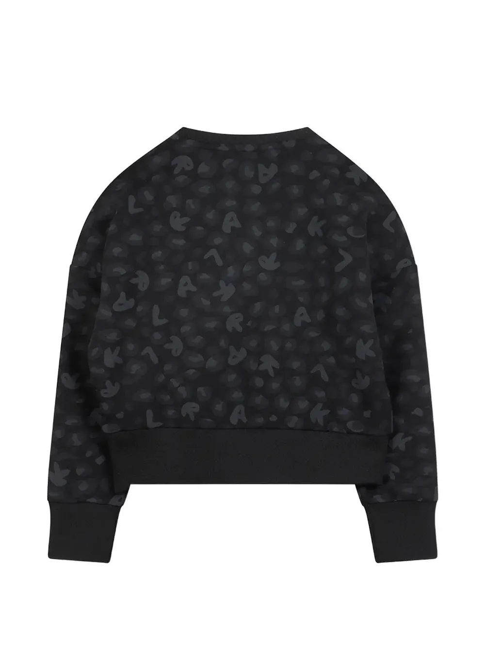 Karl Lagerfeld Kids logo-embellished leopard-print sweater Zwart