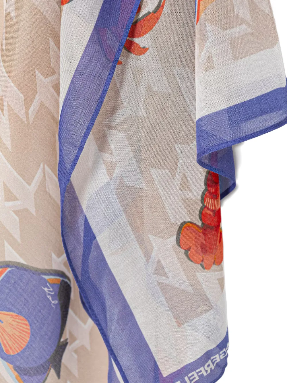 Karl Lagerfeld Sjaal met monogramprint en patroon Beige