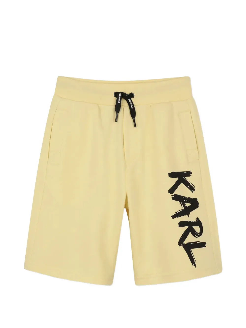 Karl Lagerfeld Kids logo-print drawstring shorts - Giallo