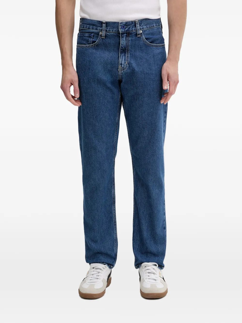 Karl Lagerfeld Jeans logo-patch straight-leg jeans - Blu
