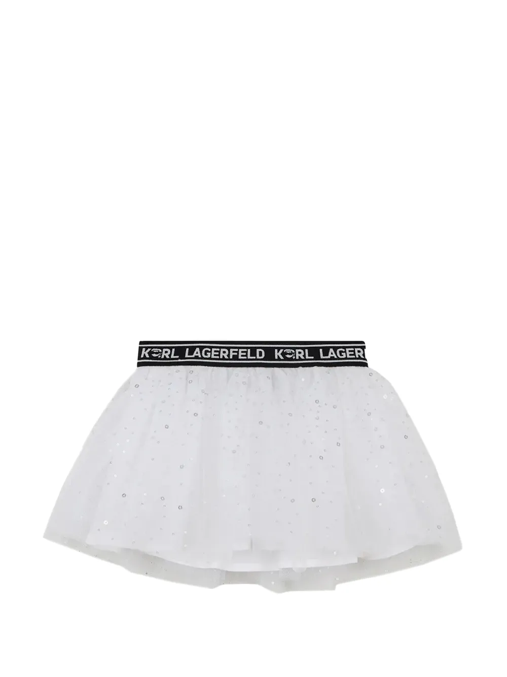 Karl Lagerfeld Kids logo-print sequin-embellished sweatshirt and tutu set Grijs