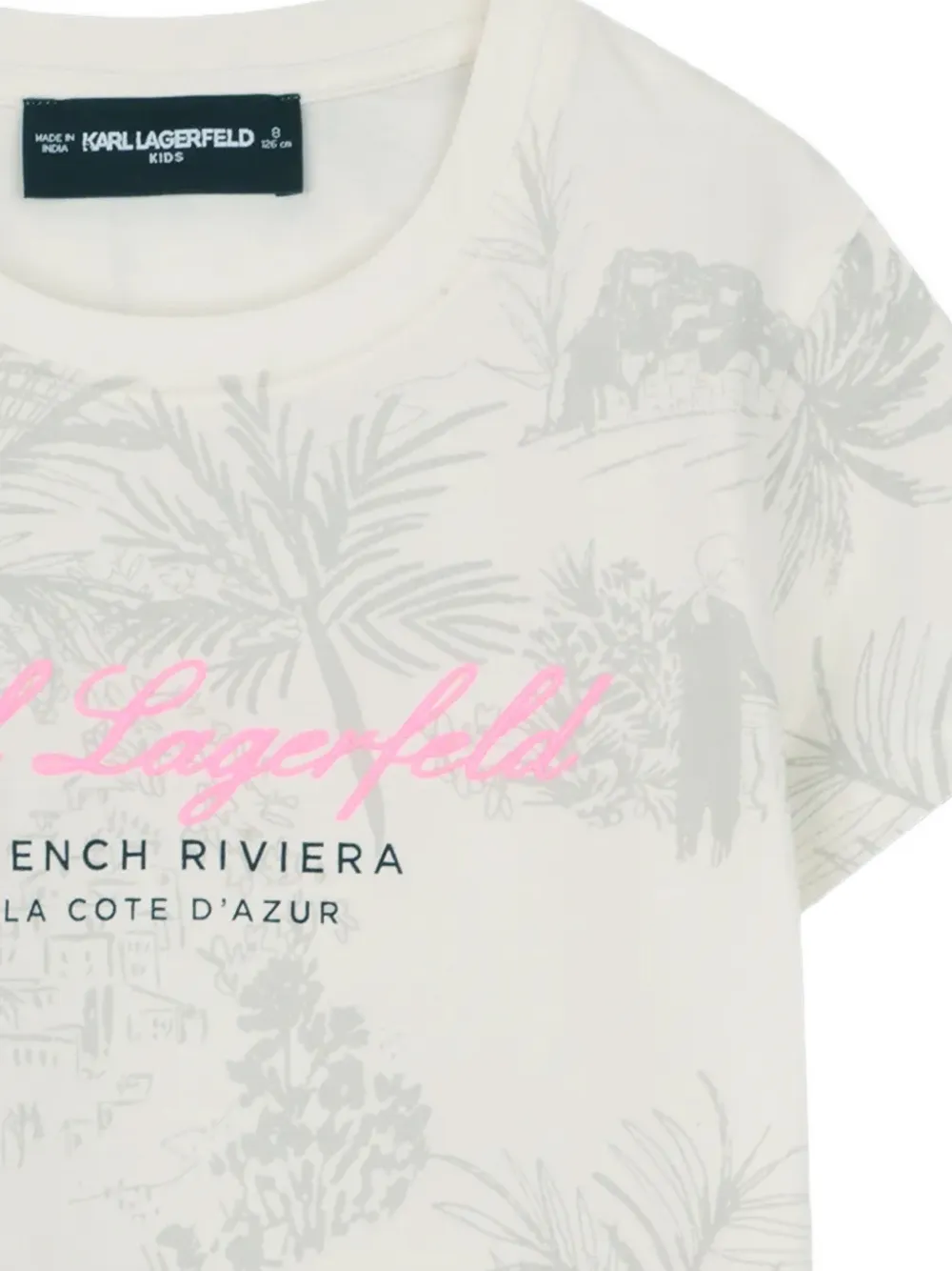 Karl Lagerfeld Kids T-shirt met grafische print Beige