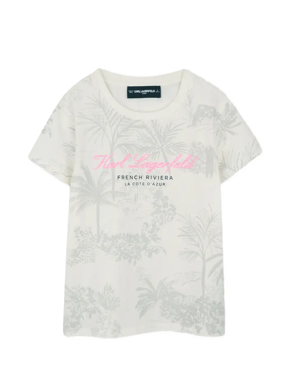 Karl Lagerfeld Kids graphic-print T-shirt - Toni neutri