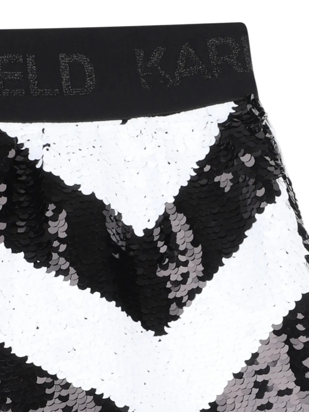Karl Lagerfeld Kids Shorts verfraaid met pailletten Wit