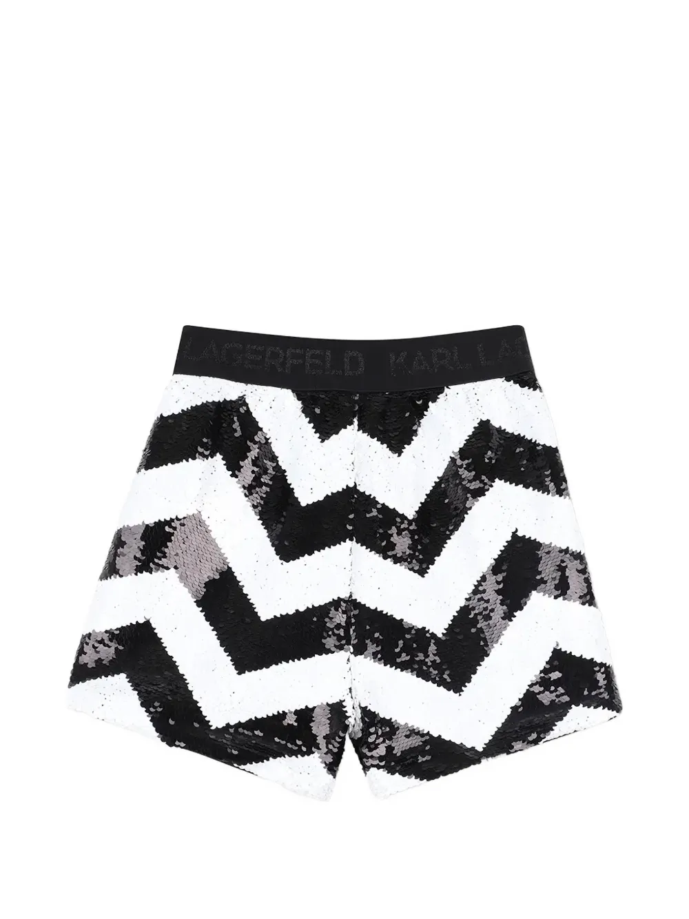 Karl Lagerfeld Kids Shorts verfraaid met pailletten Wit