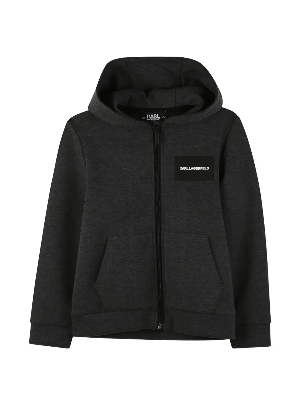 Karl Lagerfeld Kids Hoodie met rits Grijs