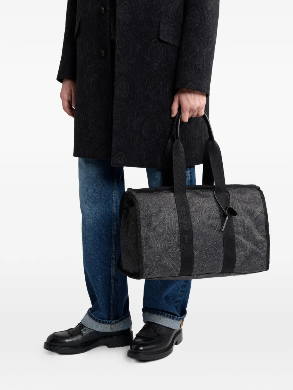 ETRO Grote Arnica reistas met paisley-print Zwart