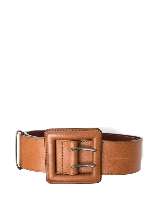 Gianfranco Ferré Pre-owned 2000 Square-buckle Belt in Brown