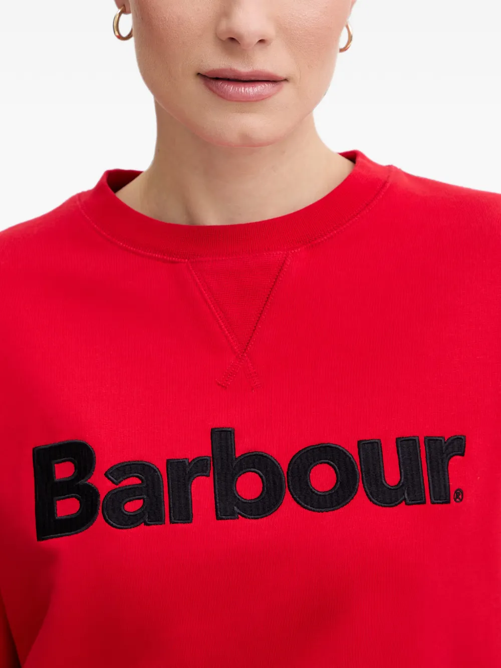Barbour Hartland sweater Rood