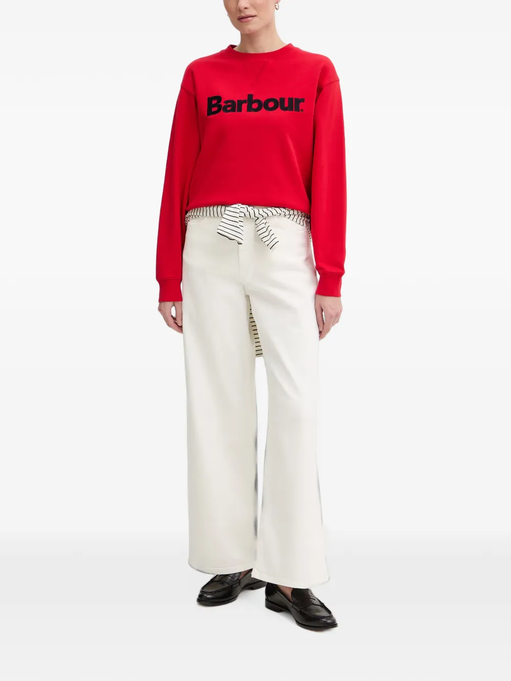 Barbour Hartland sweater Rood