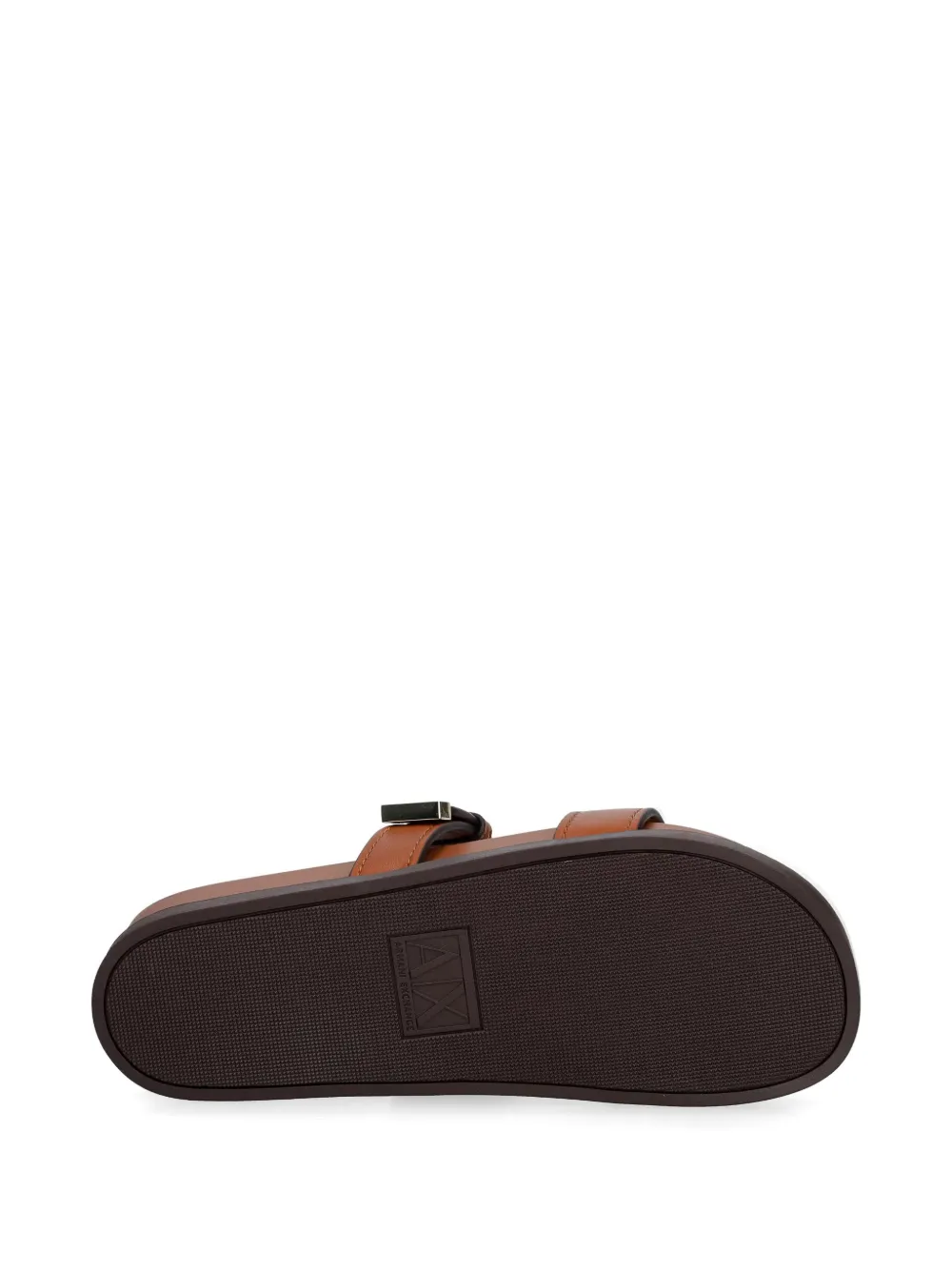 Armani Exchange Slippers met gesp Beige