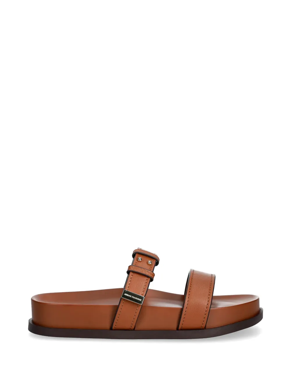 Armani Exchange Pantoletten mit Schnalle - Nude