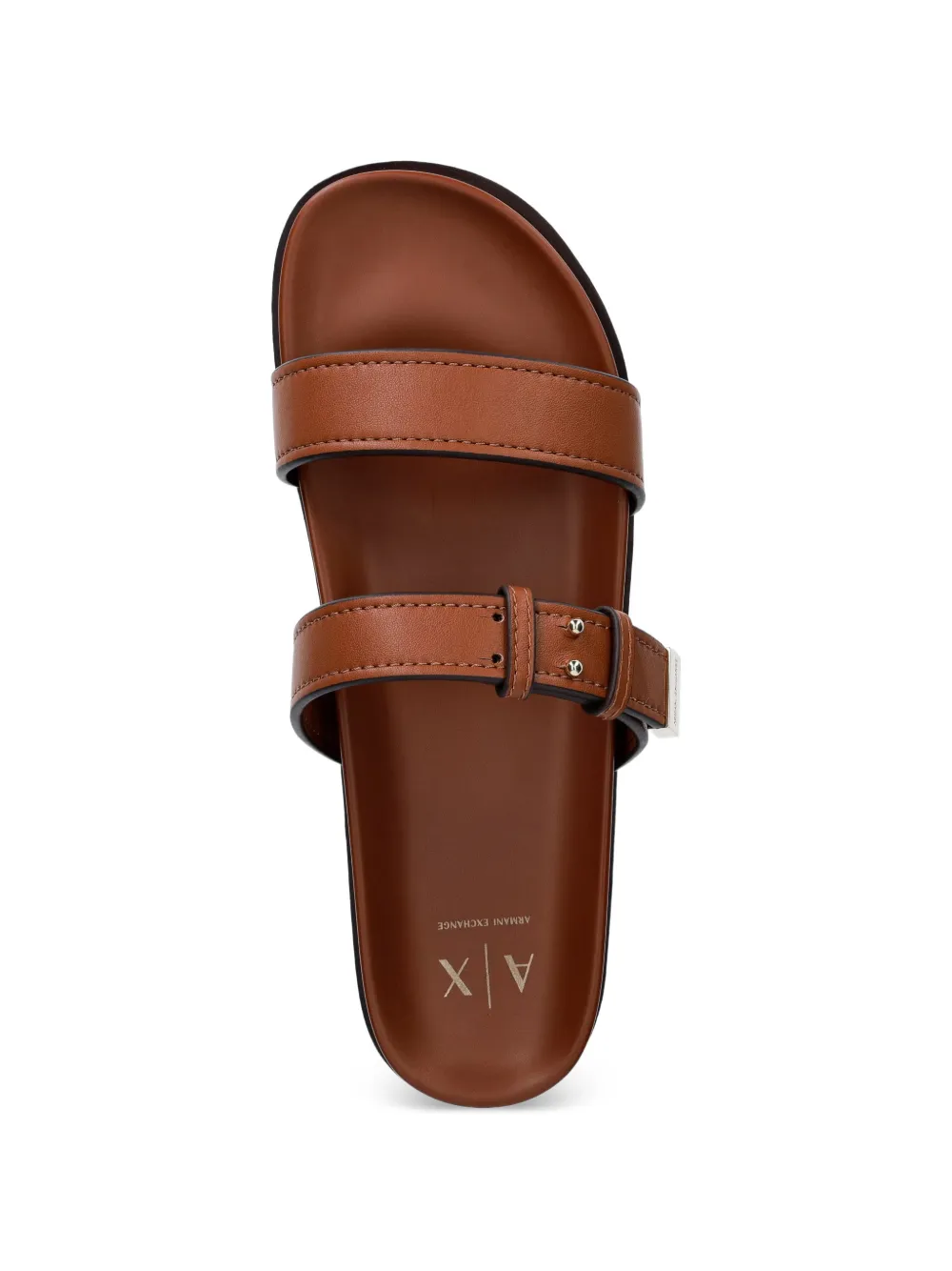 Armani Exchange Slippers met gesp Beige