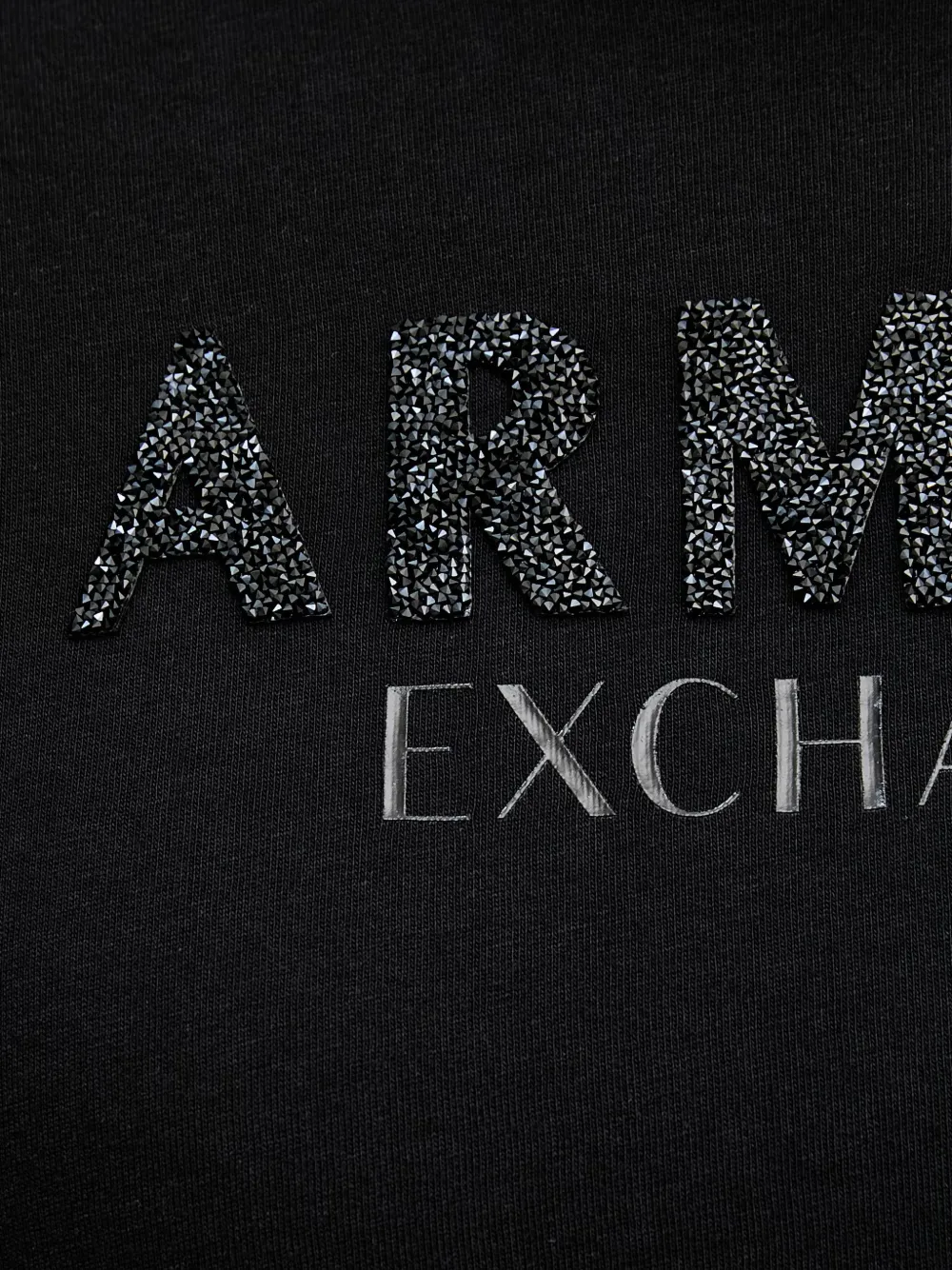 Armani Exchange T-shirt verfraaid met logo Zwart
