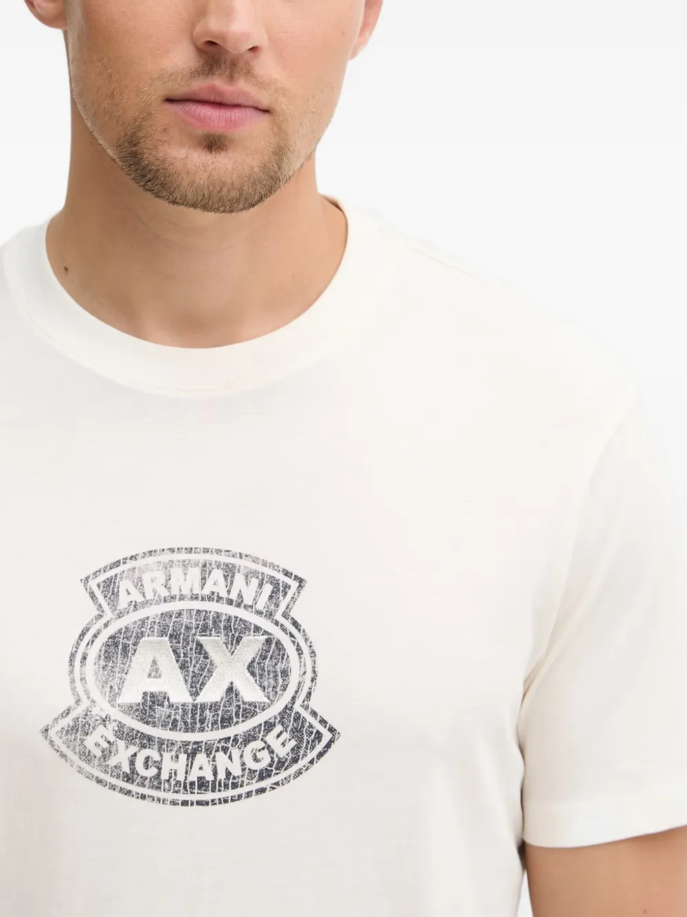 Armani Exchange T-shirt met logoprint Wit